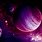 Purple Galaxy Planets 4K