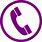 Purple Phone Icon Vector