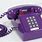 Purple Push Button Phone
