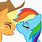 Rainbow Dash and Applejack Kiss