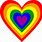 Rainbow Love Heart