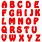 Red Alphabet Letters Clip Art