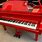 Red Baby Grand Piano