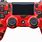 Red Camo PS4 Controller