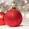 Red Christmas Ornaments Background
