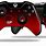 Red and Black Xbox Controller