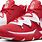 Red and White Basketball Shoes