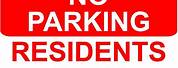 Residential No-Parking Signs