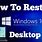 Restore My Desktop Icons
