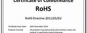RoHS Certification Form