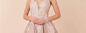 Rose Gold Short Prom Dress