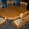 Round Oak Table and Chairs