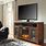 Rustic TV Console Fireplace
