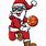 Santa Playing Basketball