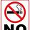 Say No to Smoking Sign