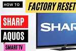 Sharp AQUOS Factory Reset