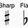 Sharp Flat Symbols