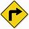 Sharp Right Turn Road Sign