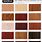 Sherwin-Williams Wood Stain Color Chart