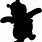 Silhouette of Winnie the Pooh
