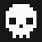 Skull Pixel Art Simple