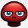 Skull. Emoji Red Eyes