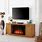 Solid Wood Electric Fireplace TV Stand