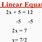 Solving a Linear Equation
