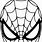 Spider-Man Face Black and White