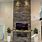 Stone Wall Fireplace with TV