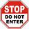 Stop No-Entry Printable Sign