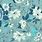 Teal Floral Wallpaper