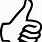 Thumbs Up PNG Black and White