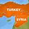 Turkey and Syria On Map