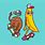 Two Bananas Cartoon