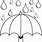 Umbrella Rain Coloring Page