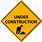 Under Construction Sign Cartoon