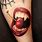 Vampire Mouth Tattoo