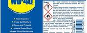 WD-40 Safety Label