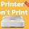 Why Won't My Printer Print