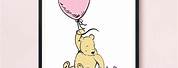 Winnie the Pooh Float On a Pink Balloon