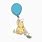 Winnie the Pooh with Blue Balloon