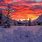 Winter Snow Sunset Mountains