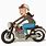 Woman On Motorcycle Cartoon