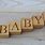 Wooden Baby Block Letters