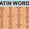 Words in Latin