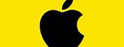 Yellow Apple Logo iPhone Wallpaper