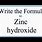 Zinc Hydroxide Formula