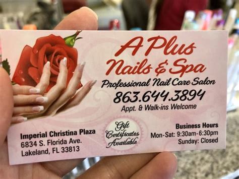 a-plus-nail-spa-hours