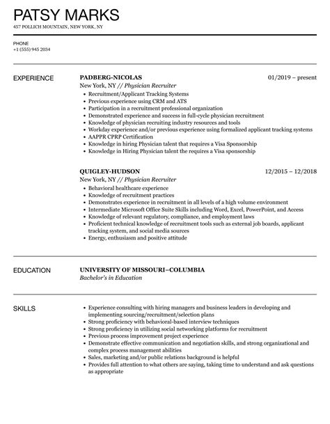 Physician Recruiter Resume Physician Recruiter Resume Physician Recruiter Resume Physician Recruiter Reume